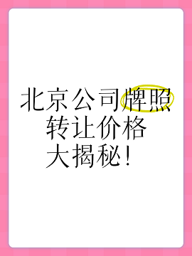 北京转让公司价格多少钱一个月-北京转让公司价格咨询及服务详情