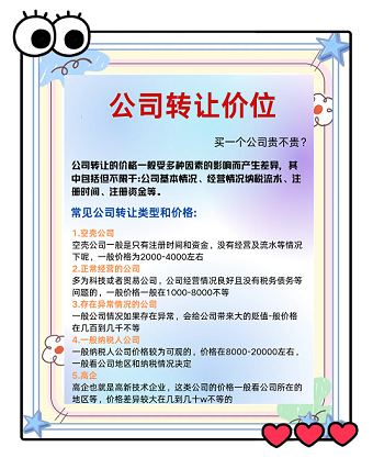 公司转让价格解析与影响因素-如何合理评估公司转让价格及市场行情